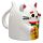 Novelty Upside Down Ceramic Mug - Maneki Neko Lucky Cat