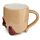 Novelty Upside Down Ceramic Mug - Mopps Pug