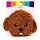 Microwavable Plush Lavender Heat Pack - Cavapoo Fluffy Dog Head