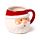Ceramic Shaped Head Mug - Christmas Santa Head