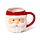 Ceramic Shaped Head Mug - Christmas Santa Head