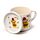 Porcelain Mug & Coaster Lid Set - Christmas Jan Pashley Highland Coo Cow