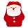Hot Water Bottle with Plush Cover 650ml - Christmas Santa