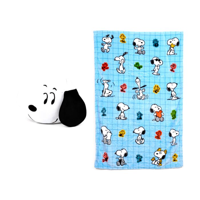 2-in-1 Blankeazzz Plush Toy & Travel Blanket - Peanuts Snoopy & Woodstock