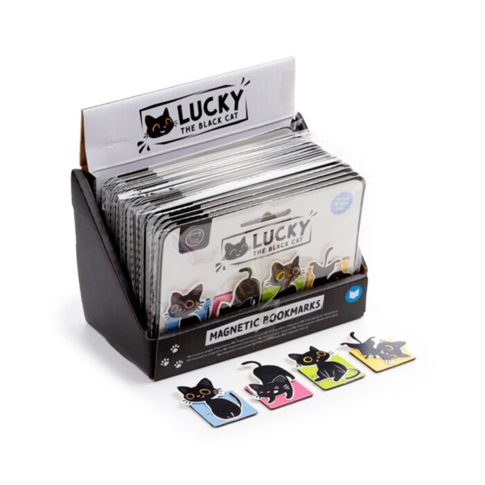 Magnetic Bookmark Set - Lucky the Black Cat