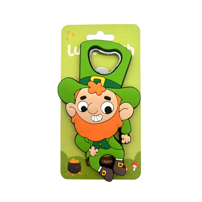 PVC Bottle Opener - Luck of the Irish Leprechaun