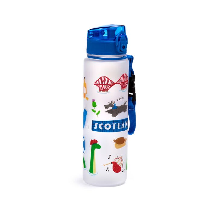 600ml Shatterproof Pop Top Water Bottle - Scotland Souvenir