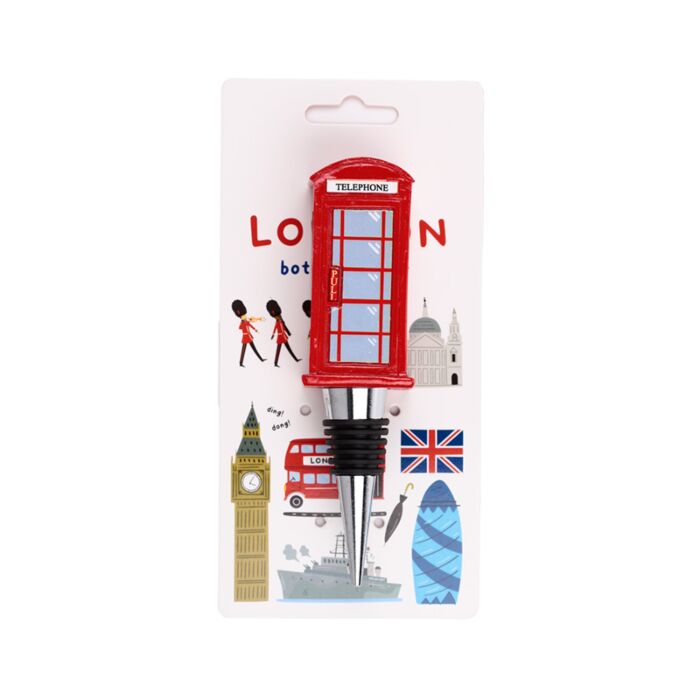 Novelty Bottle Stopper - London Icons Red Telephone Box