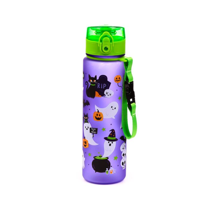 600ml Shatterproof Pop Top Water Bottle - Spooky