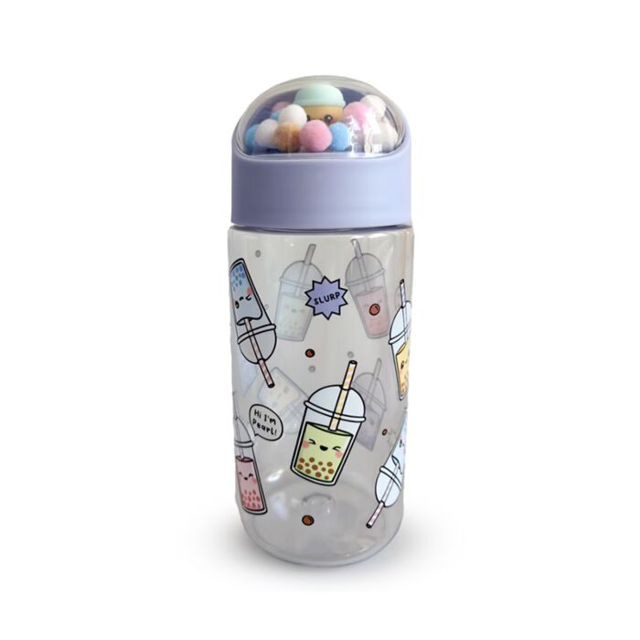 350ml Shatterproof Charms Children's Water Bottle - Foodiemals Bubble Tea