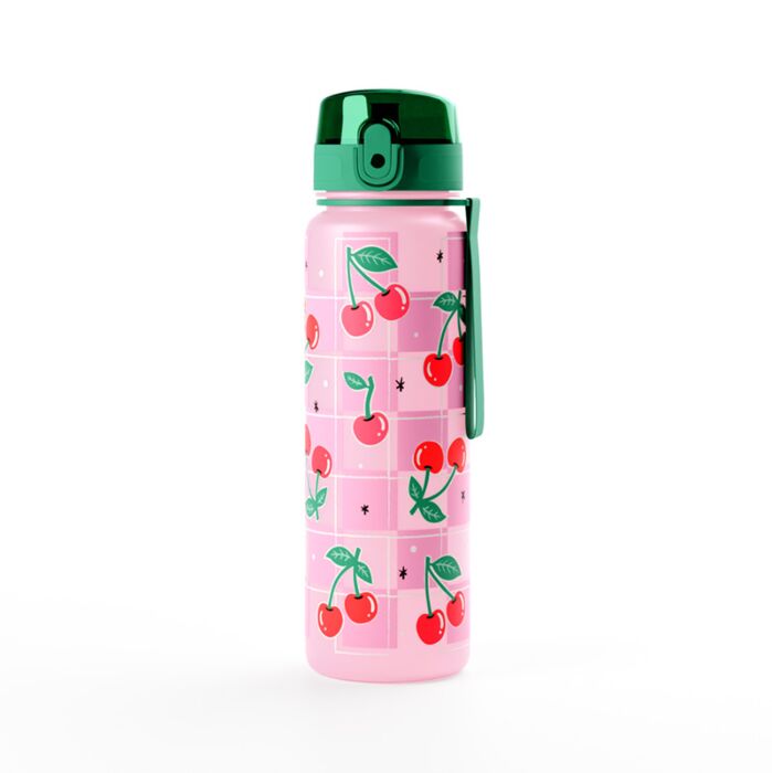 600ml Shatterproof Pop Top Water Bottle - Cherry