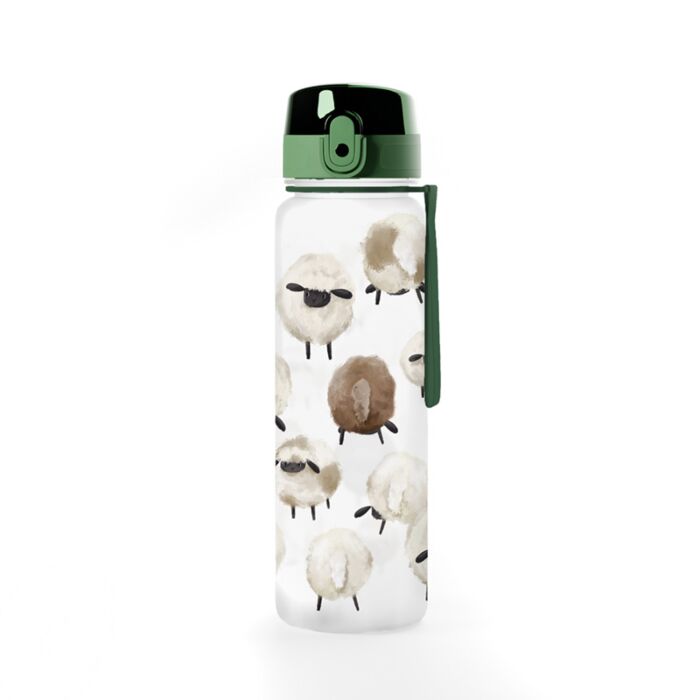 600ml Shatterproof Pop Top Water Bottle - Sheep