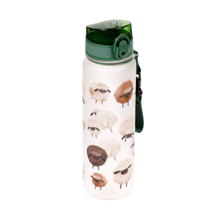600ml Shatterproof Pop Top Water Bottle - Sheep