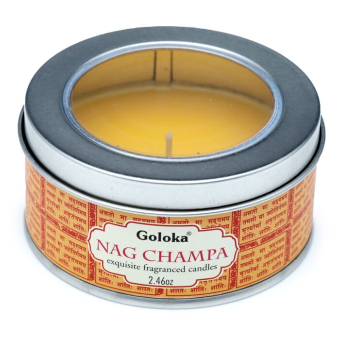 Goloka Wax Candle Tin - Nag Champa 