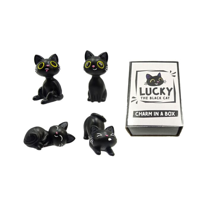 Mini Charm in a Box - Lucky the Black Cat