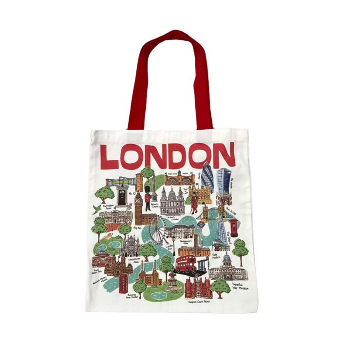 Tote Shopping Bag - London Souvenir London Landmarks