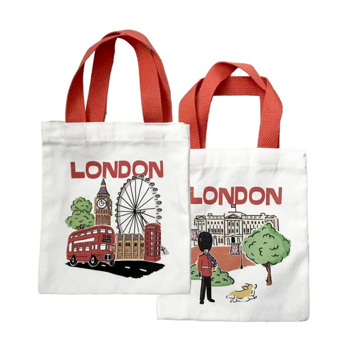 Tote Shopping Bag (Small) - London Souvenir Big Ben & Buckingham Palace