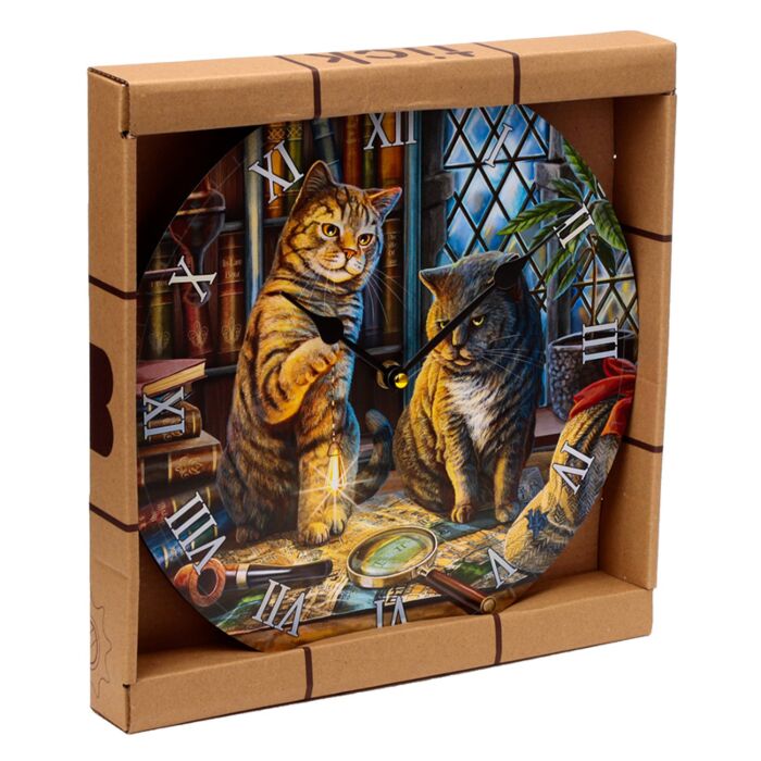 Wall Clock - Lisa Parker Purrlock Holmes Cat