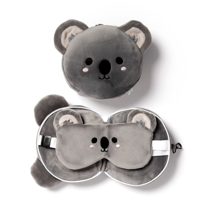 Relaxeazzz Travel Pillow & Eye Mask - Adoramals Koala