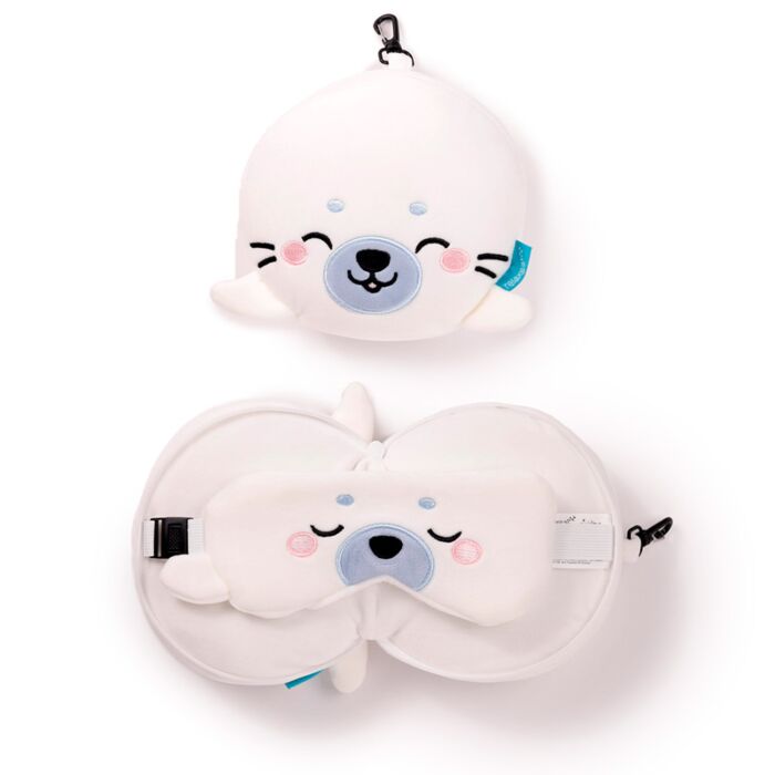 Relaxeazzz Travel Pillow & Eye Mask - Kai the Seal