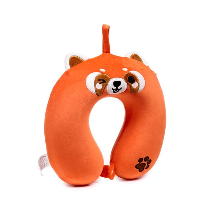 Relaxeazzz Plush Memory Foam Travel Pillow - Adoramals Ru the Red Panda