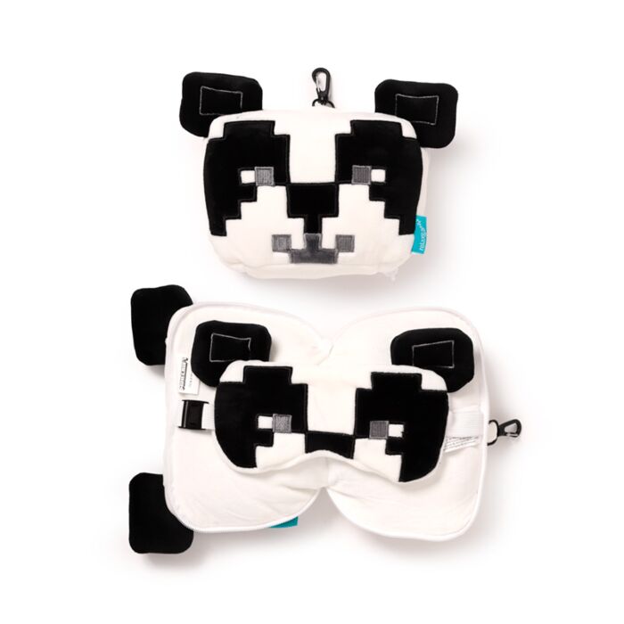 Relaxeazzz Travel Pillow & Eye Mask - Minecraft Panda