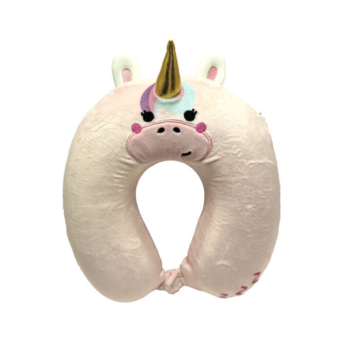Relaxeazzz Plush Kids Memory Foam Travel Pillow - Adoracorns Bella the Unicorn