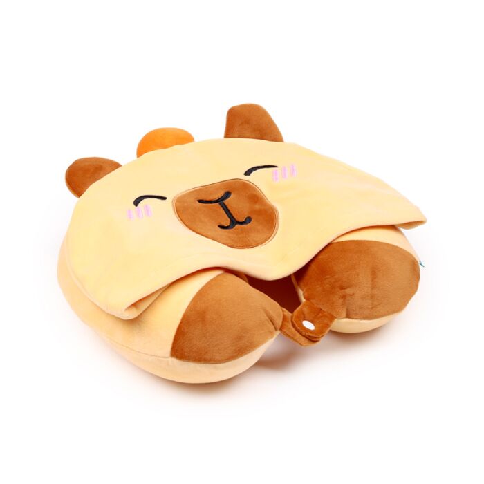 Hoodeazzz Travel Pillow & Hood - Duke the Capybara