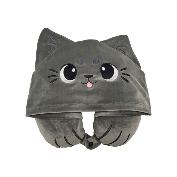 Hoodeazzz Travel Pillow & Hood - Beans & Co Pepper the Cat