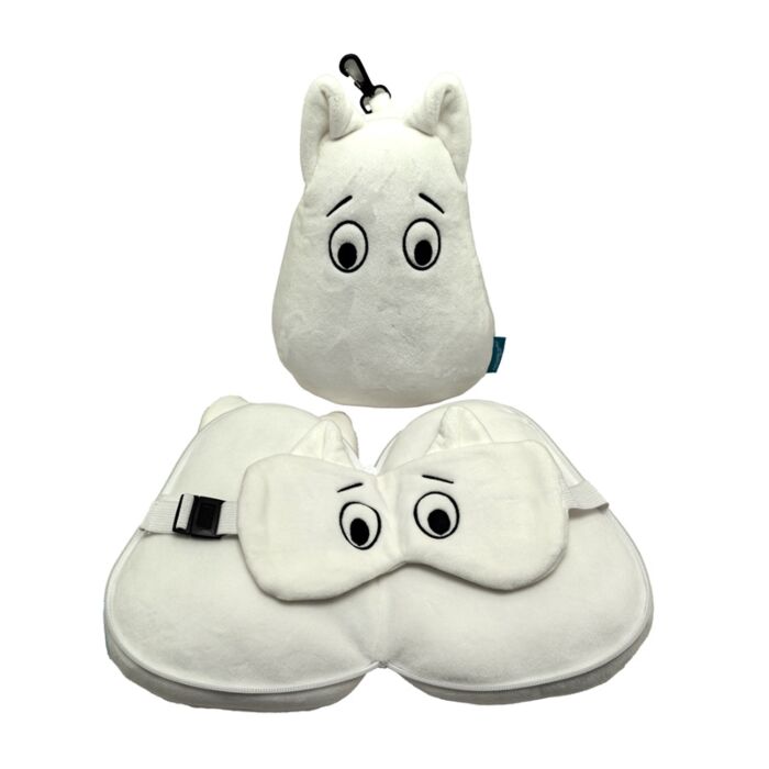Relaxeazzz Shaped Travel Pillow & Eye Mask - Moomin