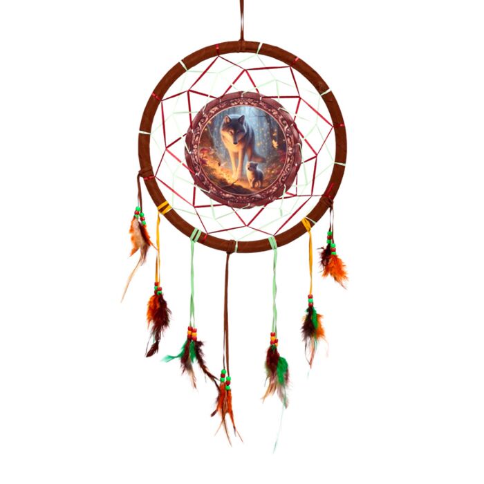Dreamcatcher (Medium) - Fairy Dream Wolf & Cub