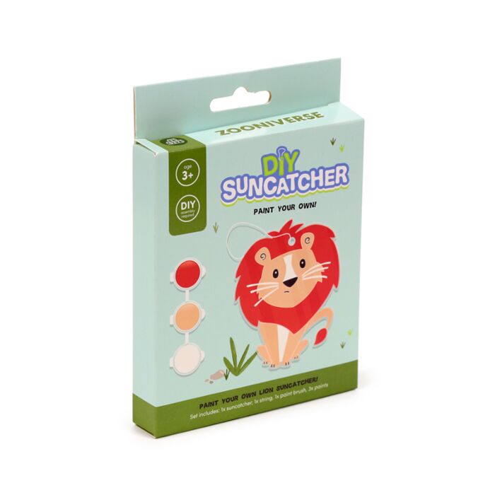 Paint Your Own DIY Suncatcher - Zooniverse Lion