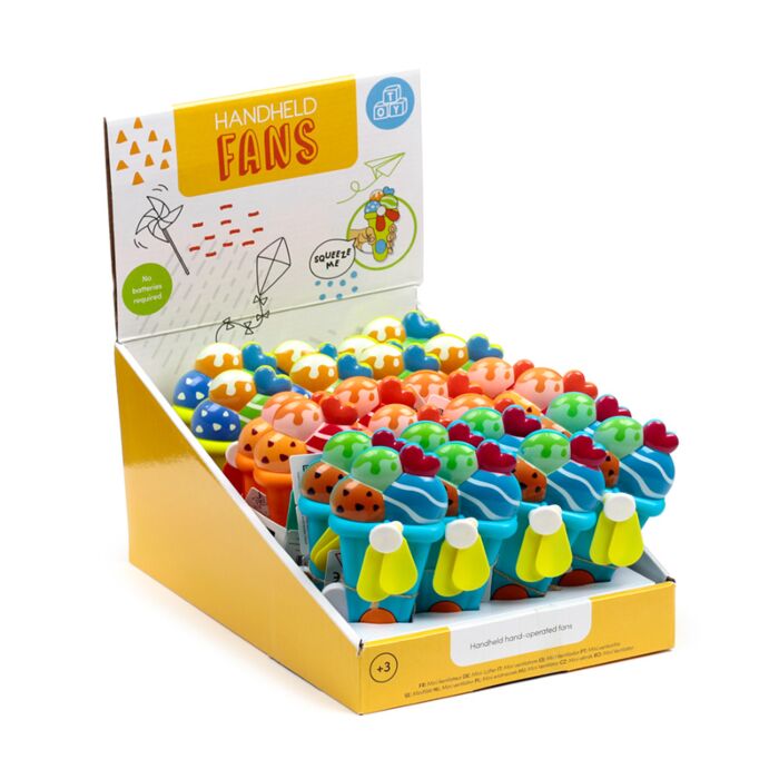Hand Operated Hand Fan - Ice Cream