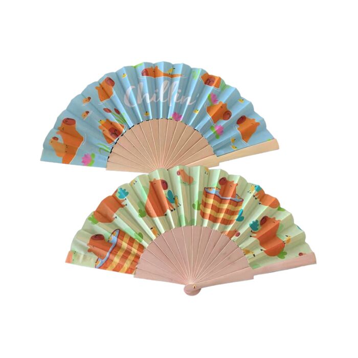 Folding Hand Fan - Capybara