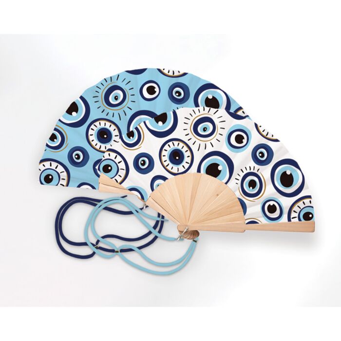 Folding Hand Fan - Evil Eye