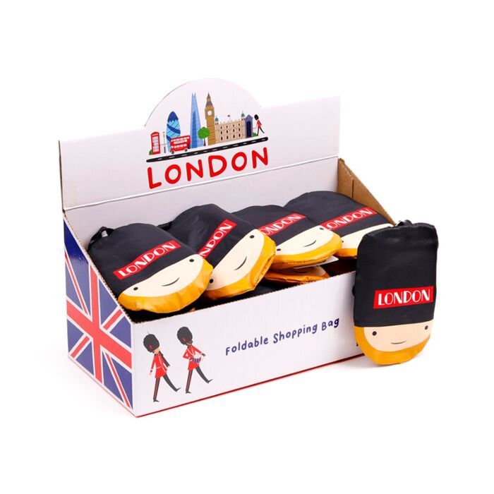 Handy Foldable Shopping Bag - London Souvenir Guardsman