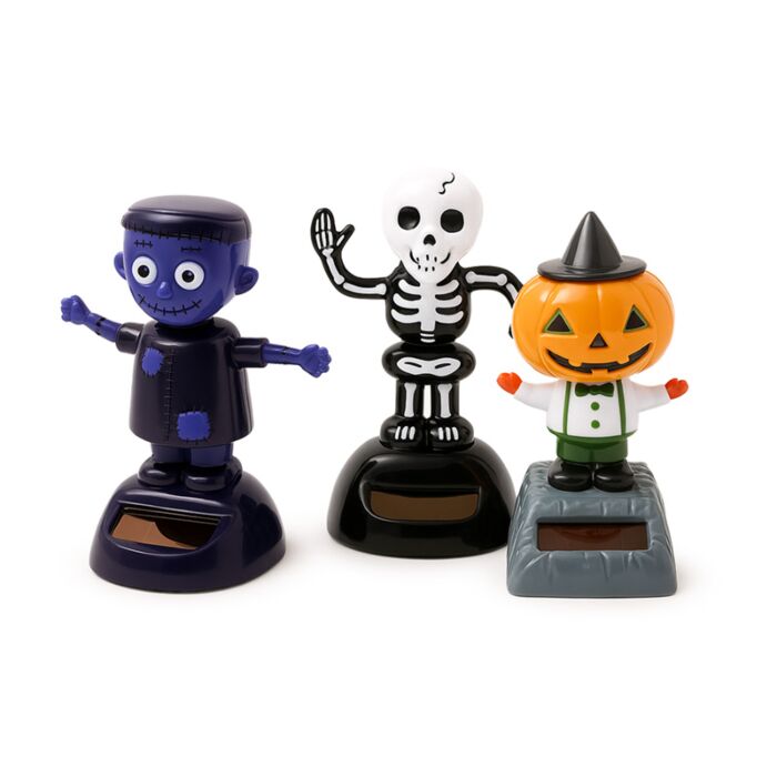 Solar Pal - Spooky Frankenstein, Skeleton & Pumpkin Head