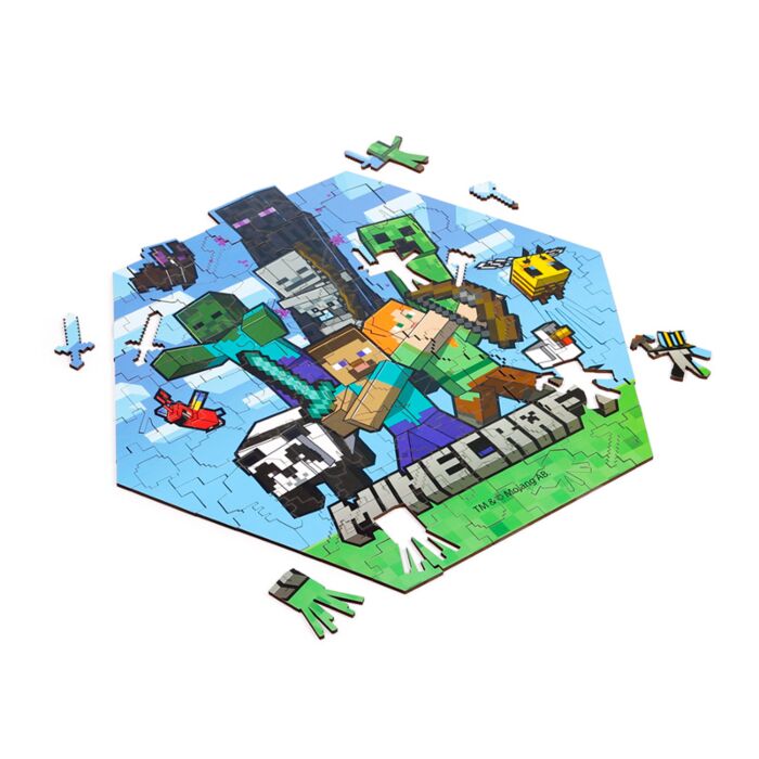 130pc Wooden Jigsaw Puzzle - Minecraft