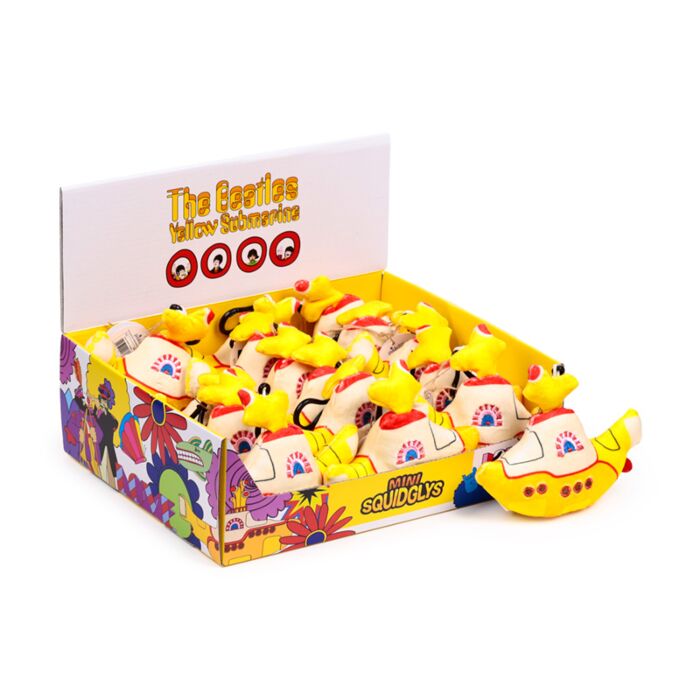 Squidglys Plush Mini Keyring - The Beatles Yellow Submarine