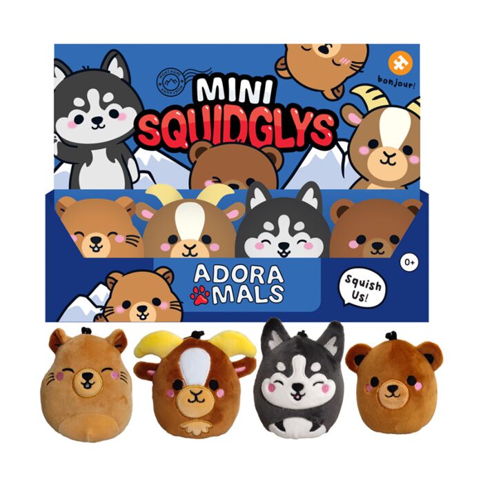 Squidglys Plush Mini Keyring - Adoramals Mountain Animals