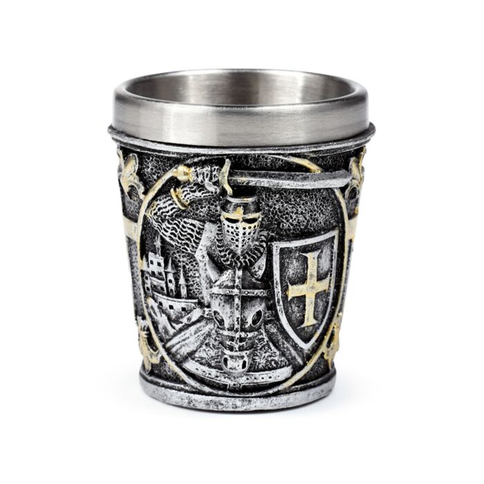 Decorative Shot Glass - Medieval Knight with Shield