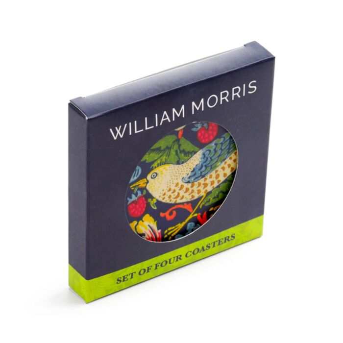 Set of 4 Cork Novelty Coasters - William Morris