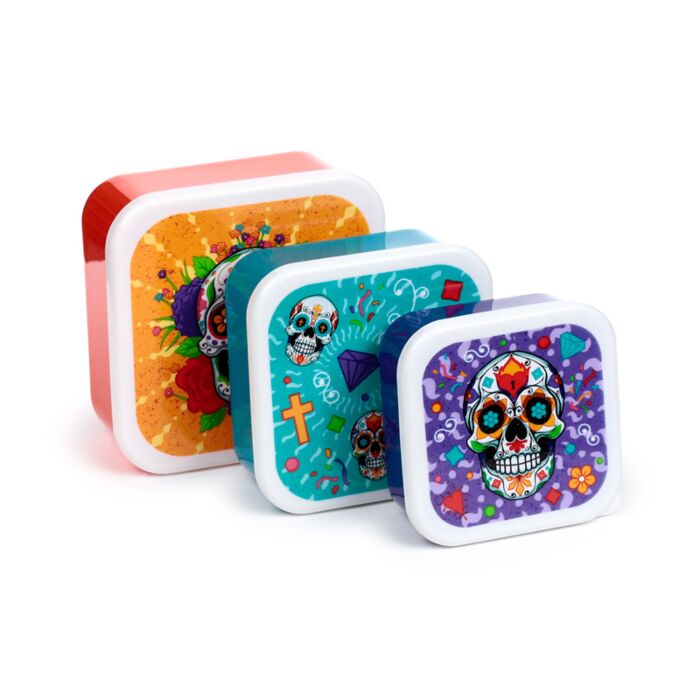 Lunch Boxes Set of 3 (M/L/XL) - Day of the Dead