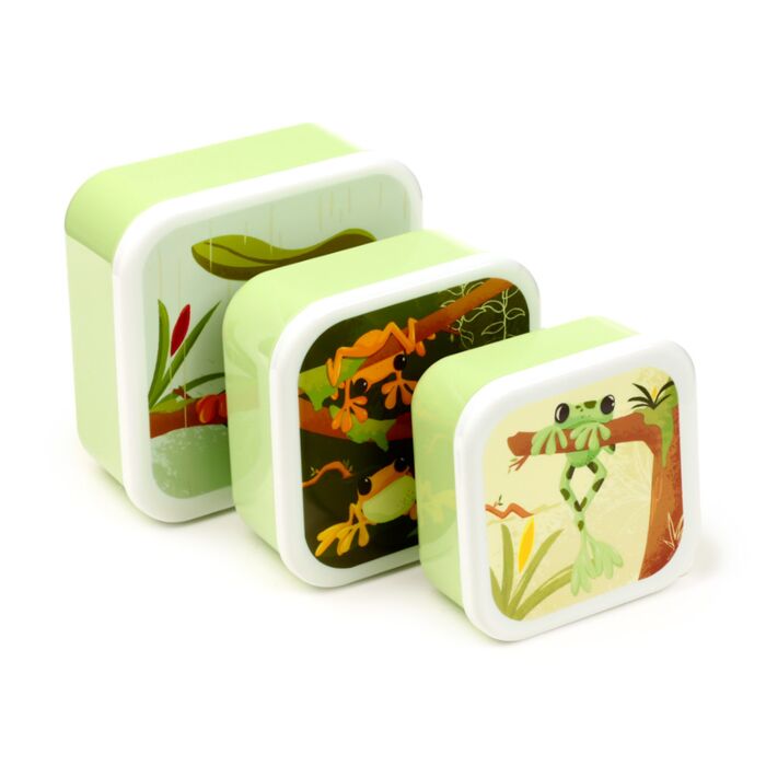 Lunch Boxes Set of 3 (M/L/XL) - Tropical Tree Frog