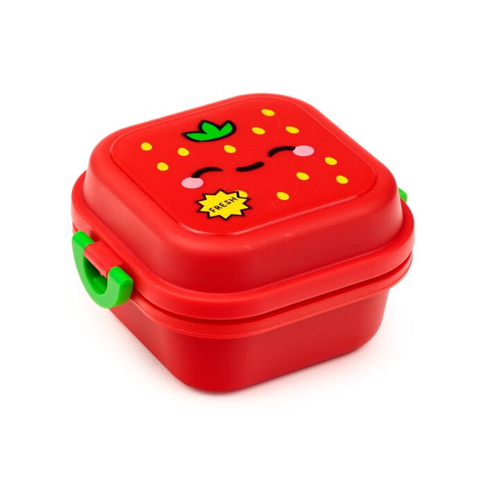 Bento Clip Lock Snack Lunch Box - Elidi the Strawberry Foodiemals