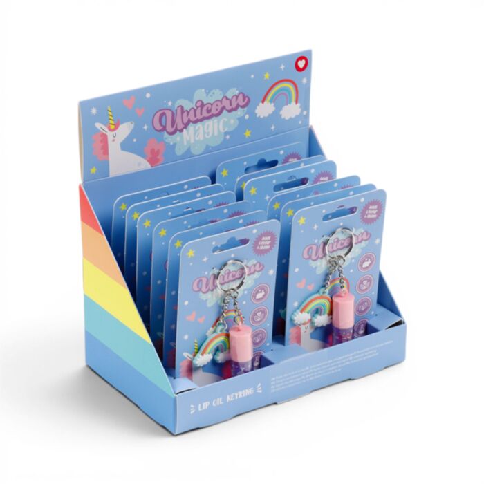 Lip Oil Charm Keyring - Unicorn Magic Candy