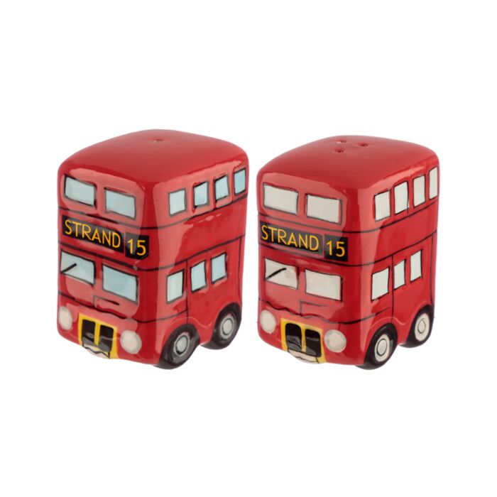 Ceramic Salt & Pepper Set - London Icons Routemaster Bus