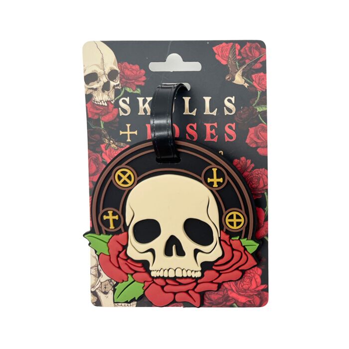 PVC Luggage Tag - Skulls & Roses