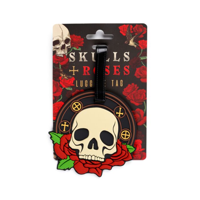 PVC Luggage Tag - Skulls & Roses