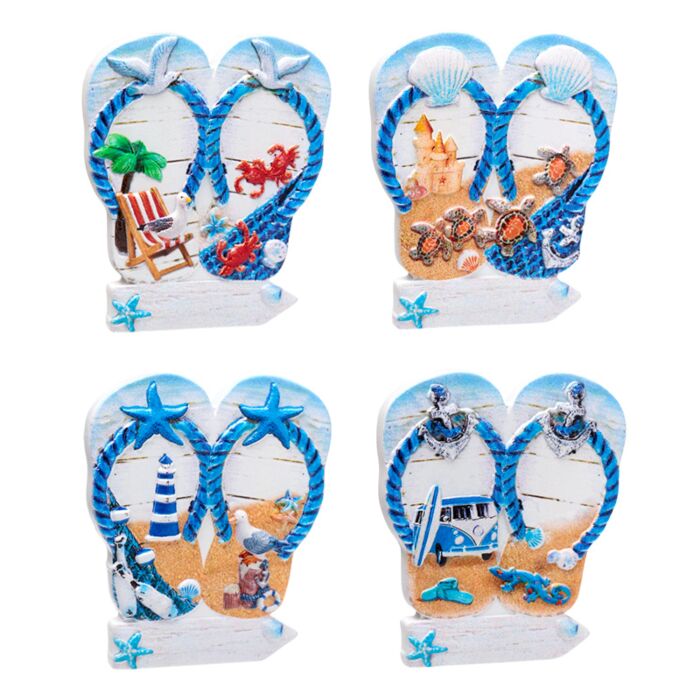 3D Printed Souvenir Seaside Magnet - Flip Flop Beach Sign